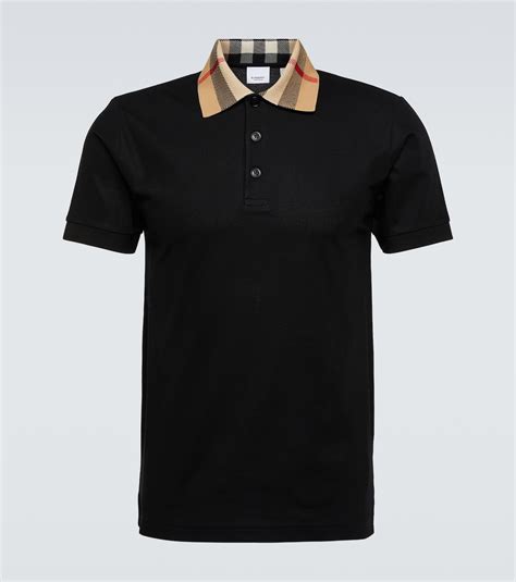 burberry black label polo|men's black burberry shirt.